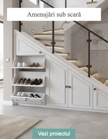 Amenajare sub scară interioară